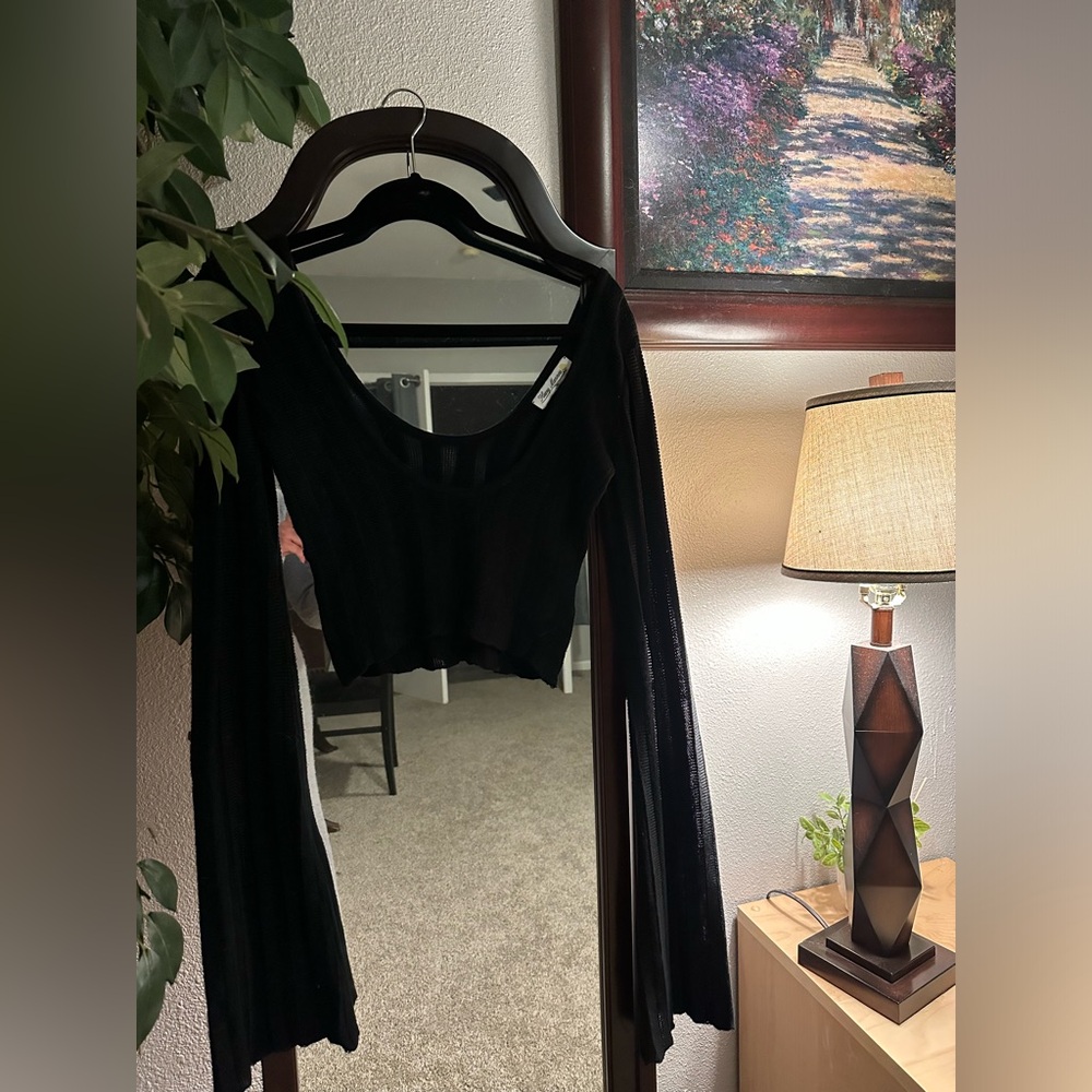 Heavy Manners Black Little Miss Cozy Knit Top